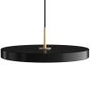 Závěsná lampa ASTERIA PLUS 43 cm, černá / zlatá, hliník, Umage