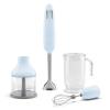 Tyčový mixér HBF03 700W, s příslušenstvím, pastelově modrá, Smeg