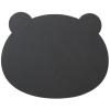 Dětské prostírání BEAR NUPO 38 x 30 cm, antracitová, kůže, LIND DNA