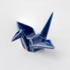 Oblázek na odložení hůlek ORIGAMI CRANE, modrá, keramika, MIJ
