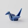 Oblázek na odložení hůlek ORIGAMI CRANE, modrá, keramika, MIJ