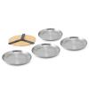 Jídelní talíř OUTDOOR 25 cm, sada 4 ks, stříbrná, nerezová ocel, Black+Blum