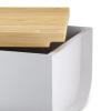 Chlebník s prkénkem MATTINA 34 cm, šedá, ocel / bambus, Alessi