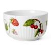 Servírovací mísa HAMMERSHOI SUMMER - SUMMER BERRIES 12 cm, bílá, porcelán, Kähler