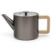 Čajová konvice s infuzérem DUET DESIGN NARVIK 1,1 l, matná metalická šedá, nerezová ocel, Bredemeije