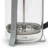 French press kávovar MOSHI 600 ml, šedá, sklo, Leopold Vienna