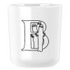 Plastový hrnek MOOMIN ABC 200 ml, písmeno B, bílá, RIG-TIG