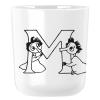 Plastový hrnek MOOMIN ABC 200 ml, písmeno M, bílá, RIG-TIG