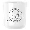 Plastový hrnek MOOMIN ABC 200 ml, písmeno O, bílá, RIG-TIG