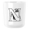 Plastový hrnek MOOMIN ABC 200 ml, písmeno N, bílá, RIG-TIG