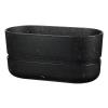 Květináč s podmiskou POT-IT 22 cm, černá, plast, RIG-TIG