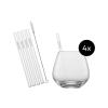 Sklenice na koktejly BASIC BAR 587 ml, s brčky, sada 4 ks, Zwiesel Glas