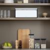 Chlebník FALL FRONT 18 l, bílá, nerezová ocel, Brabantia