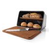 Chlebník NORDIC KITCHEN 39 cm, černá, plast / dřevo, Eva Trio