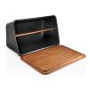 Chlebník NORDIC KITCHEN 39 cm, černá, plast / dřevo, Eva Trio