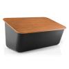Chlebník NORDIC KITCHEN 39 cm, černá, plast / dřevo, Eva Trio