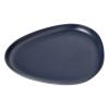 Servírovací talíř CURVE 35 cm, námořnická modrá, kamenina, LIND DNA