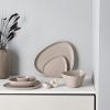 Snídaňový talíř CURVE 22 cm, písková, kamenina, LIND DNA