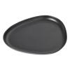 Servírovací talíř CURVE 35 cm, černá, kamenina, LIND DNA