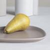 Snídaňový talíř CURVE 22 cm, teplá šedá, kamenina, LIND DNA