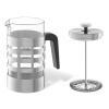 French press kávovar SEGOS 1 l, stříbrná, nerezová ocel / sklo, Zack