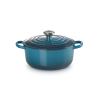 Kastrol SIGNATURE 20 cm, 2,4 l, DEEP TEAL, litina, Le Creuset