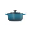 Kastrol SIGNATURE 20 cm, 2,4 l, DEEP TEAL, litina, Le Creuset