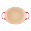 Kastrol SIGNATURE 31 cm, 6,3 l, oválný, CERISE, litina, Le Creuset