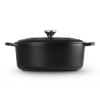 Kastrol SIGNATURE 31 cm, 6,3 l, oválný, SATIN BLACK, litina, Le Creuset