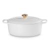 Kastrol SIGNATURE 31 cm, 6,3 l, oválný, WHITE, litina, Le Creuset