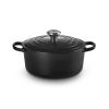 Kastrol SIGNATURE 24 cm, 4,2 l, SATIN BLACK, litina, Le Creuset