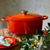 Kastrol SIGNATURE 31 cm, 6,3 l, oválný, FLAME, litina, Le Creuset