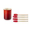 Kuchyňské náčiní, sada 4 ks, se stojanem, CERISE, Le Creuset