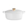 Kastrol SIGNATURE 29 cm, 4,7 l, oválný, WHITE, litina, Le Creuset