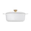 Kastrol SIGNATURE 29 cm, 4,7 l, oválný, WHITE, litina, Le Creuset