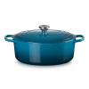 Kastrol SIGNATURE 31 cm, 6,3 l, oválný, DEEP TEAL, litina, Le Creuset