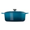 Kastrol SIGNATURE 31 cm, 6,3 l, oválný, DEEP TEAL, litina, Le Creuset