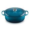 Kastrol SIGNATURE 31 cm, 6,3 l, oválný, DEEP TEAL, litina, Le Creuset