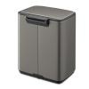 Pedálový odpadkový koš BO 7 l, platinová, ocel, Brabantia
