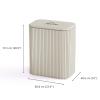 (5000008) Tota Trio Luxe 90L Laundry Basket (Ecru) full