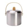 Kompostér NBA313 3,5 l, stříbrná, nerezová ocel / bambus, Pebby