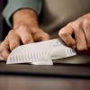 Santoku nůž FIBROX 17 cm, černá, plast, Victorinox