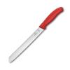 Nůž na chleba SWISS CLASSIC 21 cm, červená, plast, Victorinox