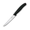 Steakový nůž SWISS CLASSIC 11 cm, vroubkovaný, černá, plast, Victorinox