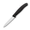 Ořezávací nůž SWISS CLASSIC 8 cm, vroubkovaný, špičatý, černá, plast, Victorinox