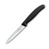 Ořezávací nůž SWISS CLASSIC 10 cm, vroubkovaný, černá, plast, Victorinox