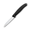 Ořezávací nůž SWISS CLASSIC 8 cm, vroubkovaný, černá, plast, Victorinox