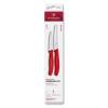 Sada nožů SWISS CLASSIC 8 a 11 cm, sada 2 ks, červená, plast, Victorinox