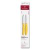 Sada nožů SWISS CLASSIC 8 cm, rovné a vroubkované ostří, špičaté, sada 2 ks, žlutá, plast, Victorino