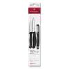 Sada nože a škrabky SWISS CLASSIC, sada 3 ks, černá, plast, Victorinox